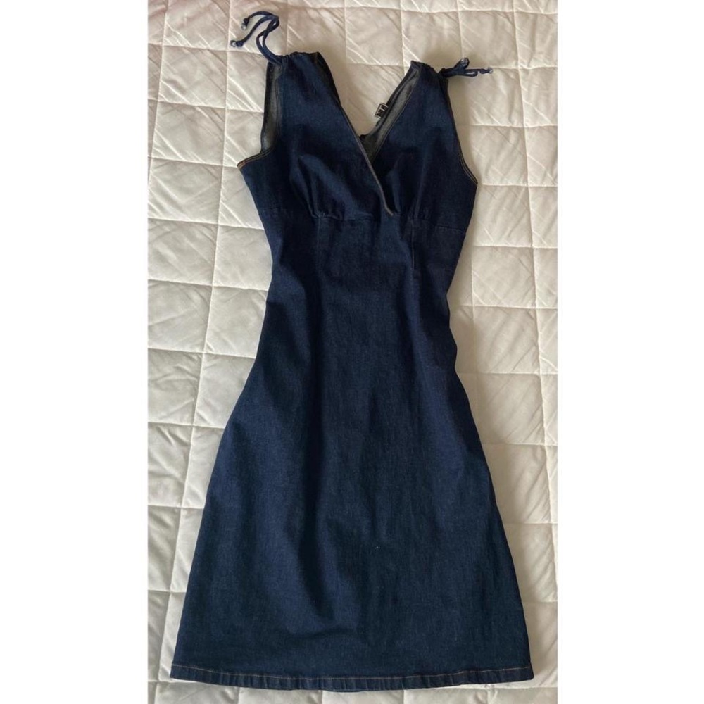 y2k chelsey denim mini dress